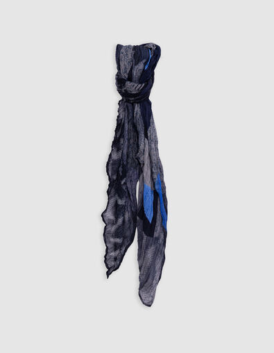 Men's navy graphic scarf - IKKS