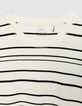 Camiseta blanca de Hombre con estampado de rayas negras-5