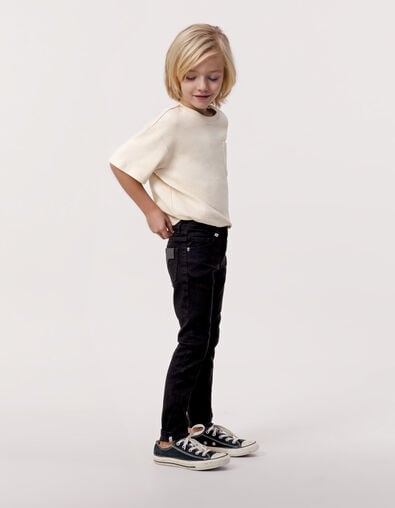 Jean SKINNY noir jacron-éclair garçon - IKKS