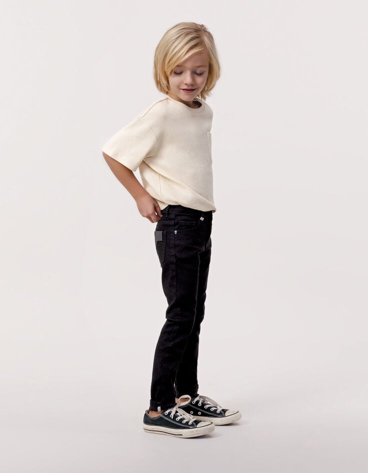 Jean SKINNY noir jacron-éclair garçon-1