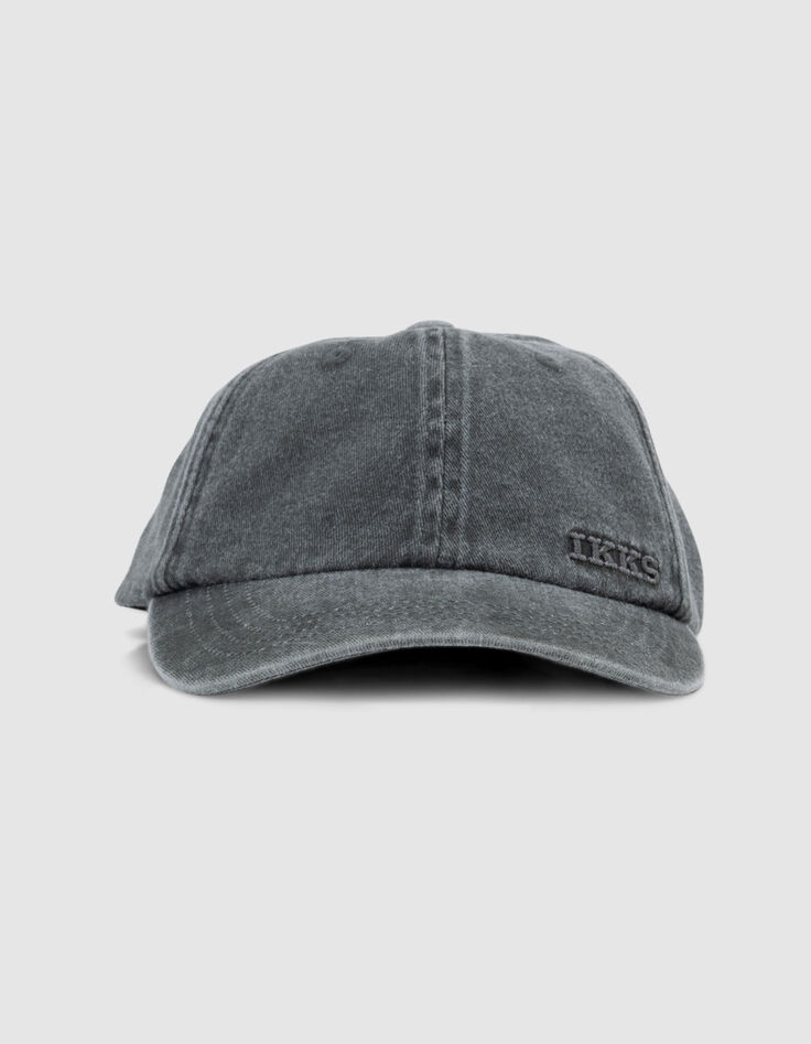 Gorra vaquera azul gris bordado logo hombre-4