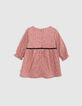 Rosa Kleid Biowolle Blümchen faux-uni Baby Mädchen-5
