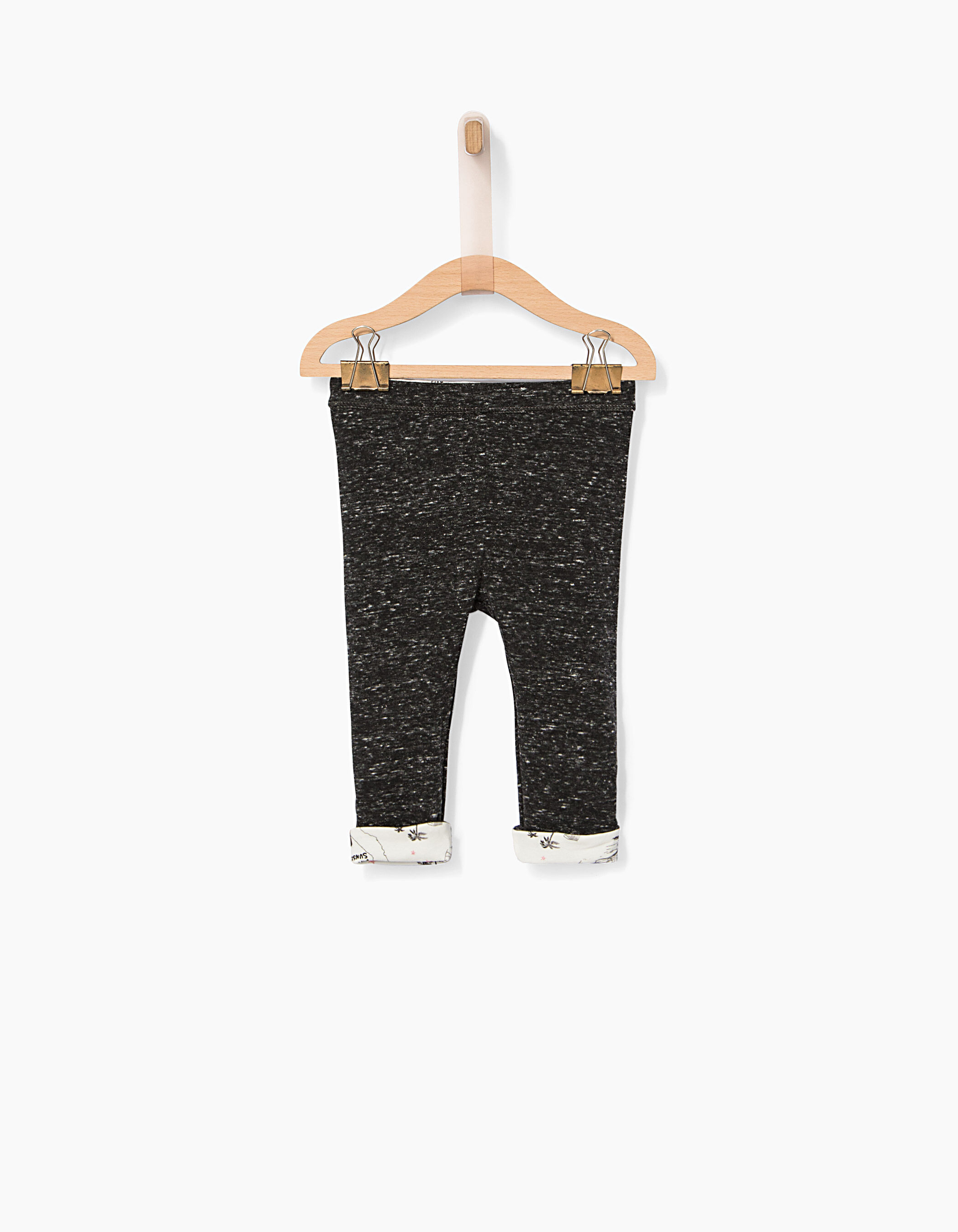 Leggings reversible gris et blanc bebe fille IKKS