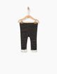 Leggings réversible gris et blanc bébé fille-4