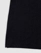 T-shirt noir jacquard motif pois garçon-4