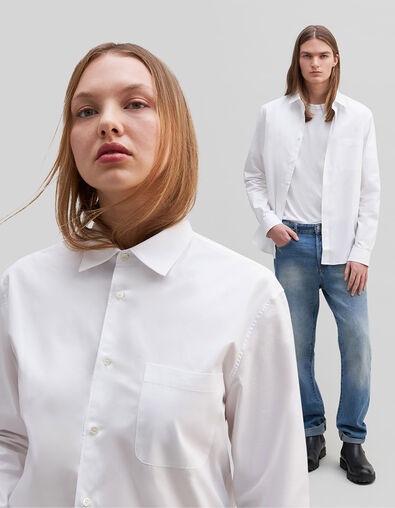 Unisex white organic cotton Gender Free shirt - IKKS