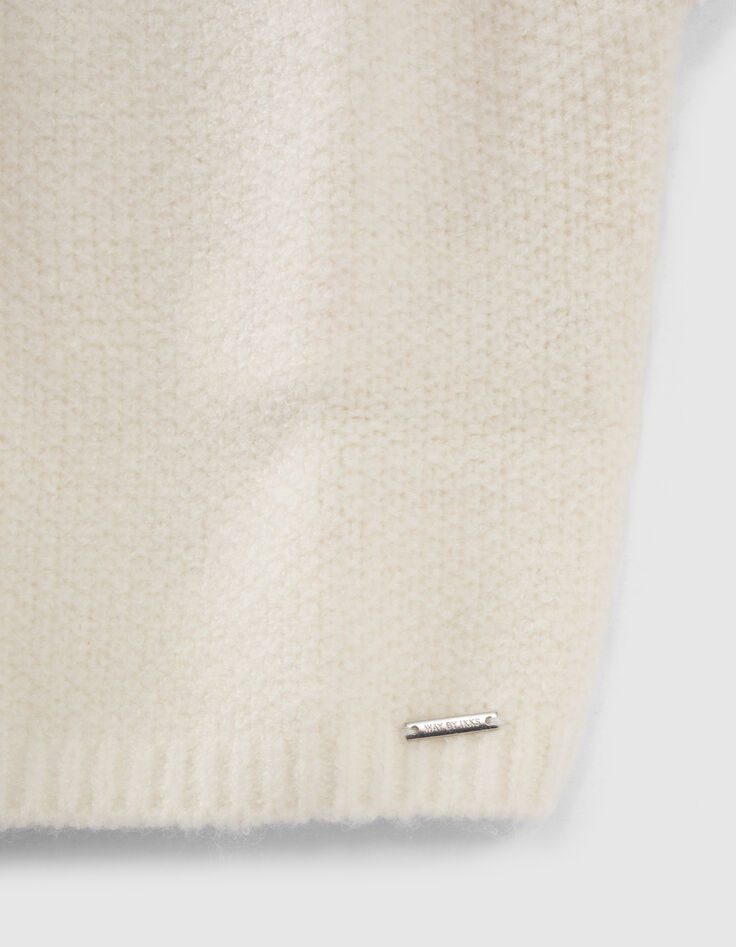 Pull mastic tricot &agrave; manches courtes fille-4