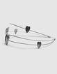 Diadeem metalgun met hartjes-bliksems meisjes-1