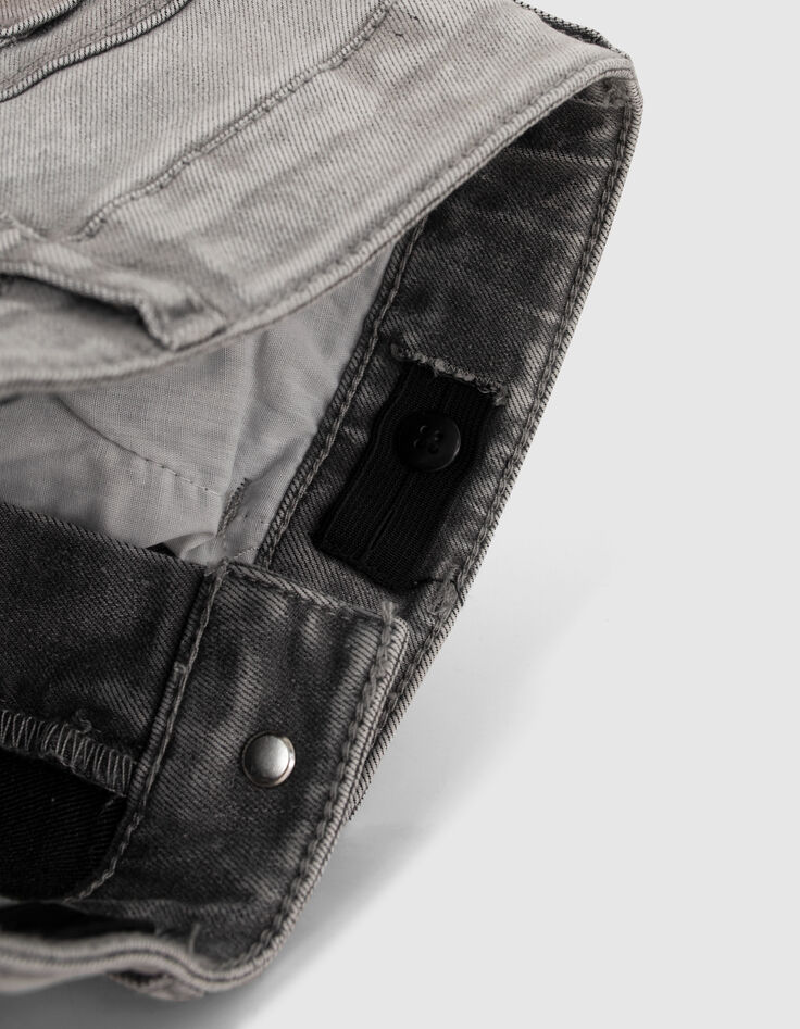 Grijze skinny jeans met grafische sjaal meisjes-6