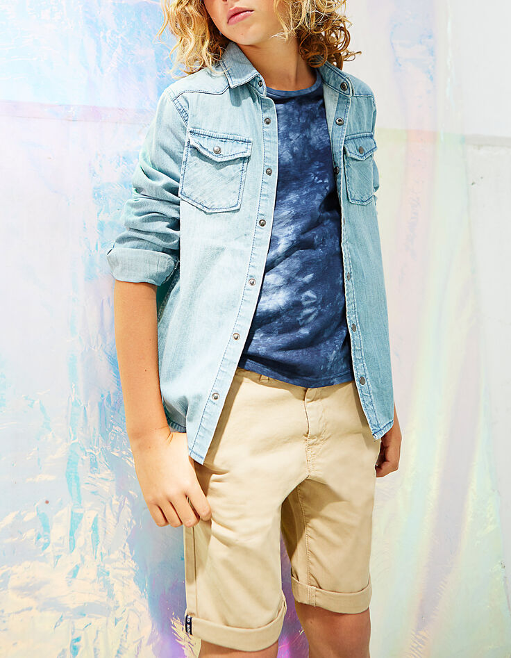 Bermuda chino camel fonc&eacute; gar&ccedil;on -1