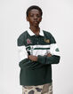 Boys’ green long-sleeved polo shirt, print and embroidery-2