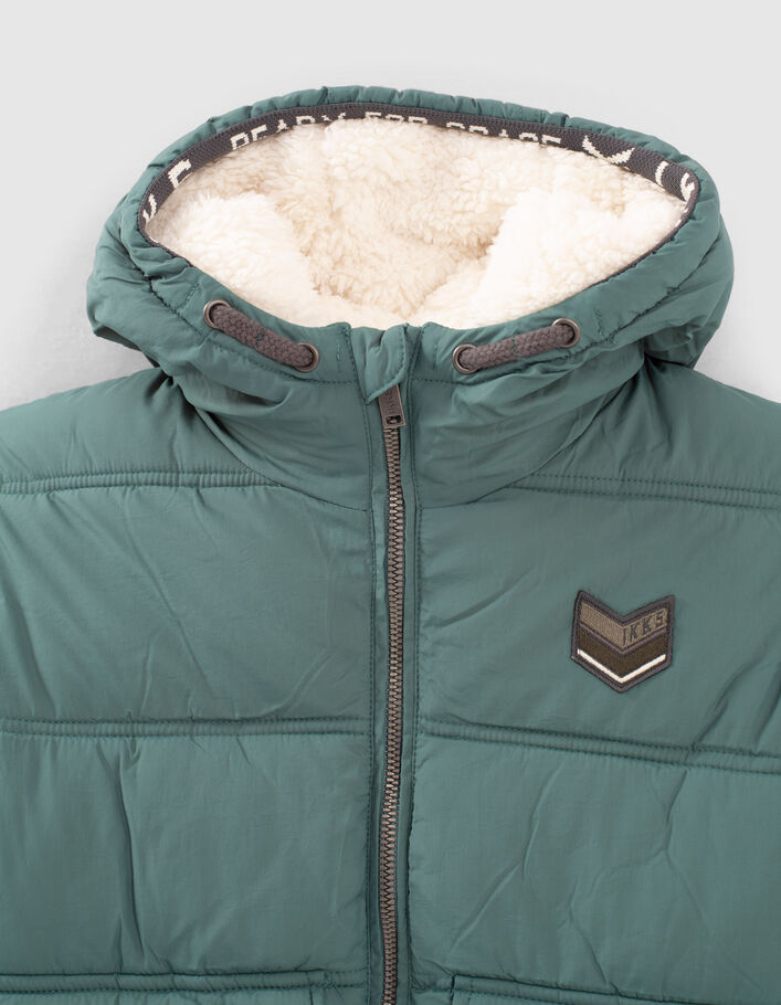 Stone Green Jungensteppjacke mit Futter und Kapuze - IKKS