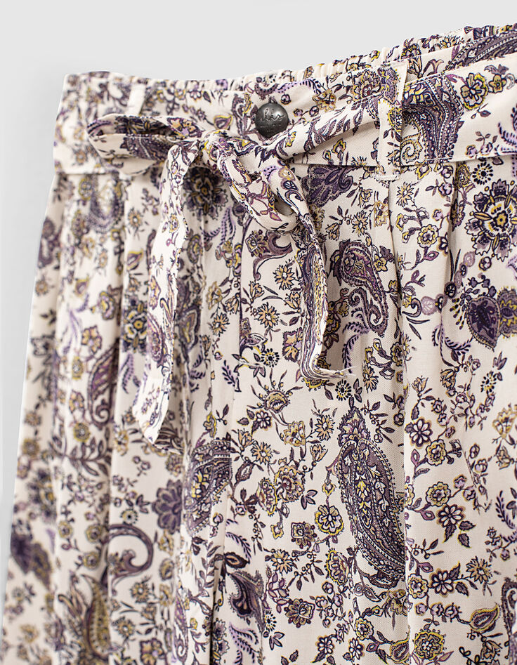 Wijde ecru broek Ecovero® kasjmierprint meisjes-7 Wijde ecru broek Ecovero® kasjmierprint meisjes-7