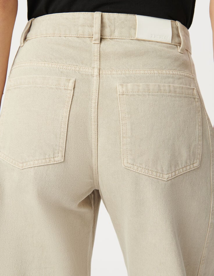 Beige Gabrielle balloon jeans for women-5 Beige Gabrielle balloon jeans for women-5