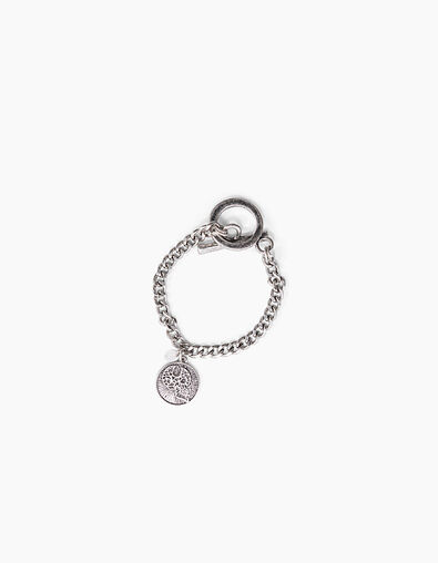Bracelet chaine médaille squelette femme - IKKS