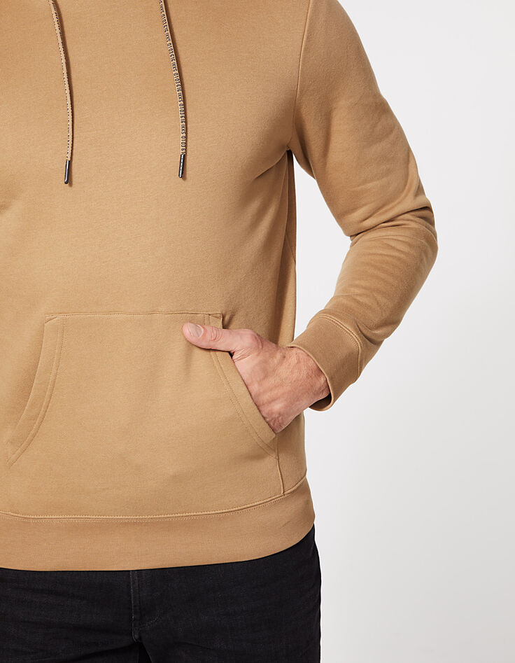 Sudadera visón con capucha con cordones IKKS Hombre-6