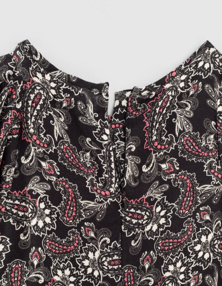 Girls’ black paisley print blouse - IKKS