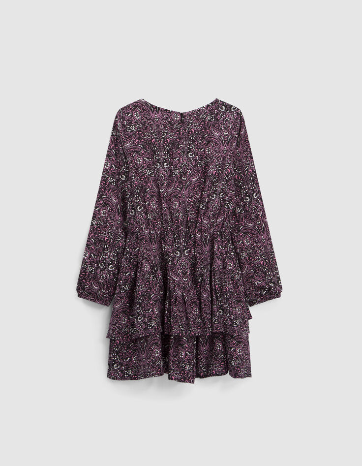 Roze jurk LENZING™ ECOVERO™ paisleyprint meisjes-3