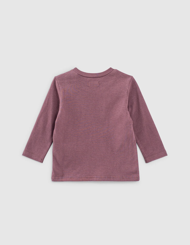 Camiseta dark purple algodón ecológico casco bebé niño -3
