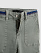 Mädchen-BATTLE-Jeans mit besticktem Zierband in Khaki-5