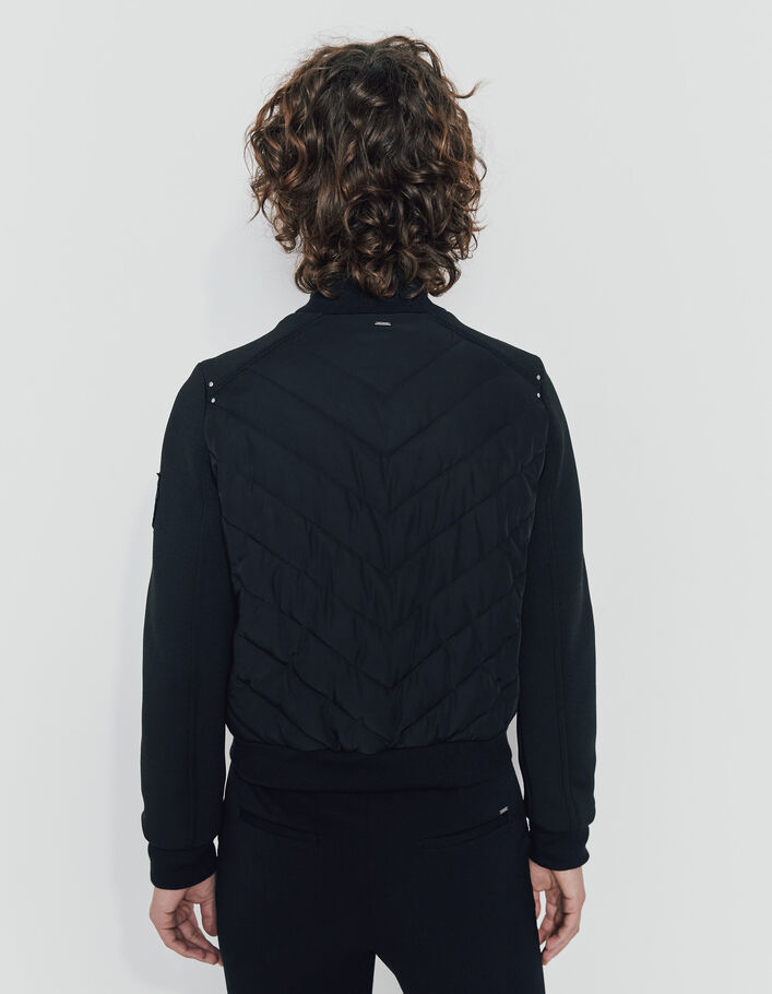 Women's black chevron quilting light padded jacket - IKKS