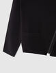 Women’s black knit cardigan with asymmetric zip-5