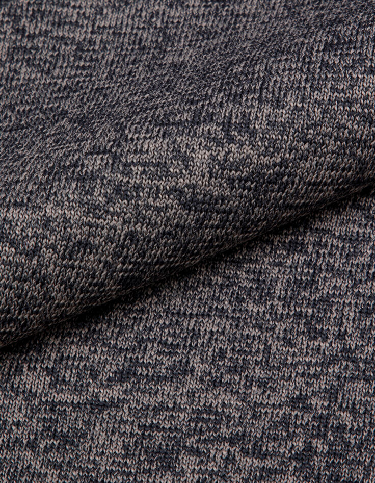 Lang&auml;rmeliger grau Herren-Strickpullover-8
