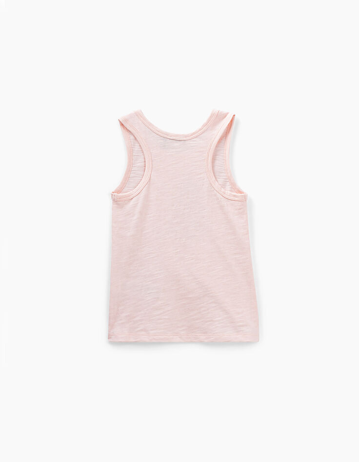 Girls’ light pink vest top with studded cowboy boot-5