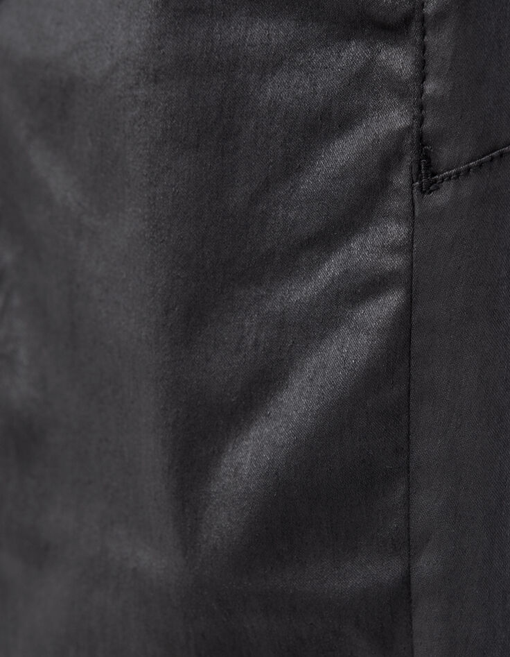Schwarze Cropped-Jeans für Damen mit sichtbaren Powerstretch-Knöpfen-6