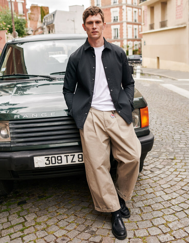 Lockere beige Hose für Herren-1