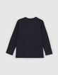 T-shirt navy tête de mort sequins réversibles garçon -3