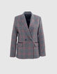 Women’s black houndstooth suit jacket-6
