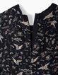 Girls’ white sweatshirt & black Sakura print 2-in-1 dress-8
