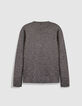 Lang&auml;rmeliger grau Herren-Strickpullover-7