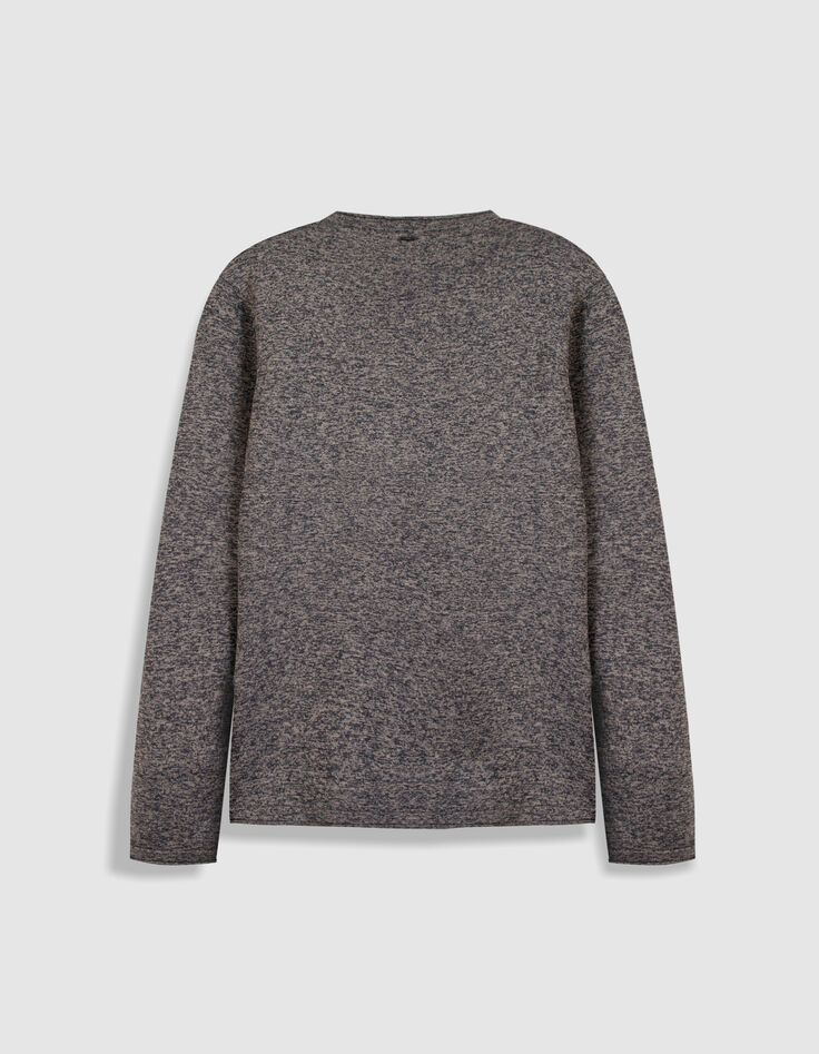 Lang&auml;rmeliger grau Herren-Strickpullover-7