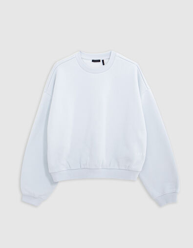 Sudadera azul con mensaje flocado en la espalda de ni&ntilde;a - IKKS