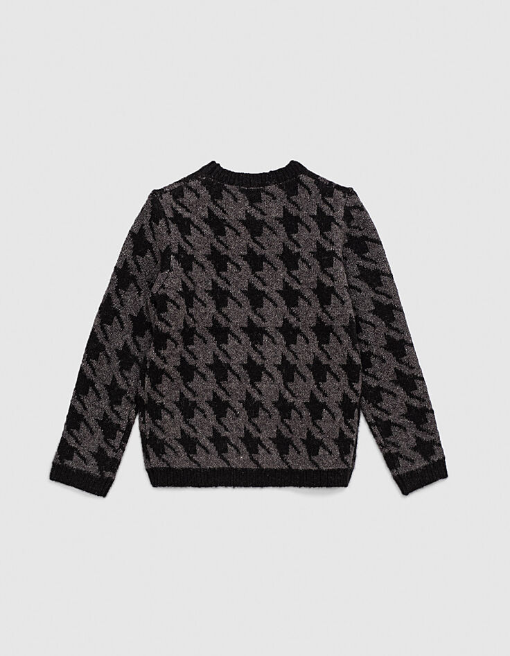 Jersey negro punto de maxi pata de gallo gris niño -3