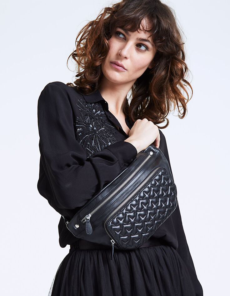 Sac banane IKKS en cuir matelassé femme-7