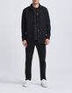 Men's black textured organic cotton COMFORT joggers-1