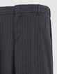Pantalon de costume gris motif rayures tennis Femme-3