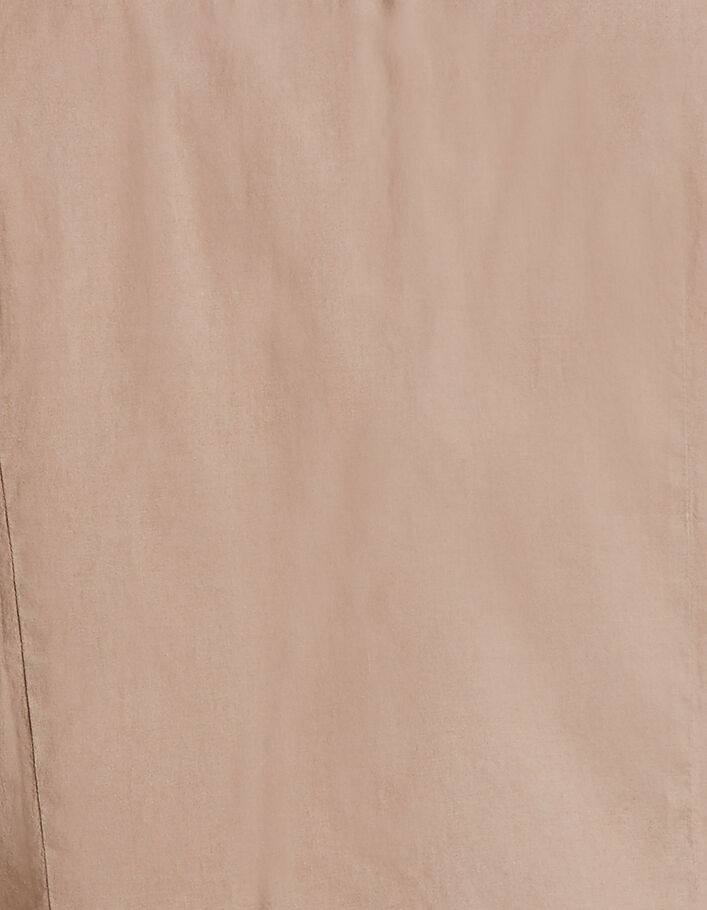 Khakifarbenes Slim-Fit Herrenhemd aus Baumwoll-Voile - IKKS