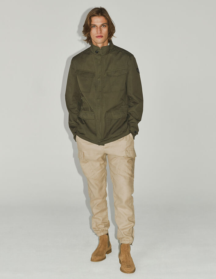 Men’s khaki multi-pocket safari jacket - IKKS