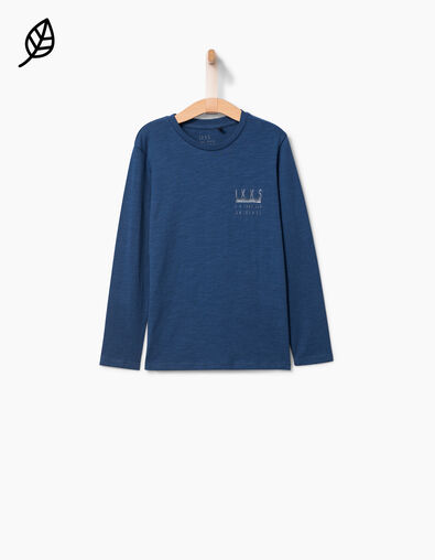 Ruw blauw T-shirt voor jongens - IKKS