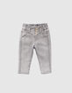 Graue Jeans mit Gummizug für Babymädchen-1