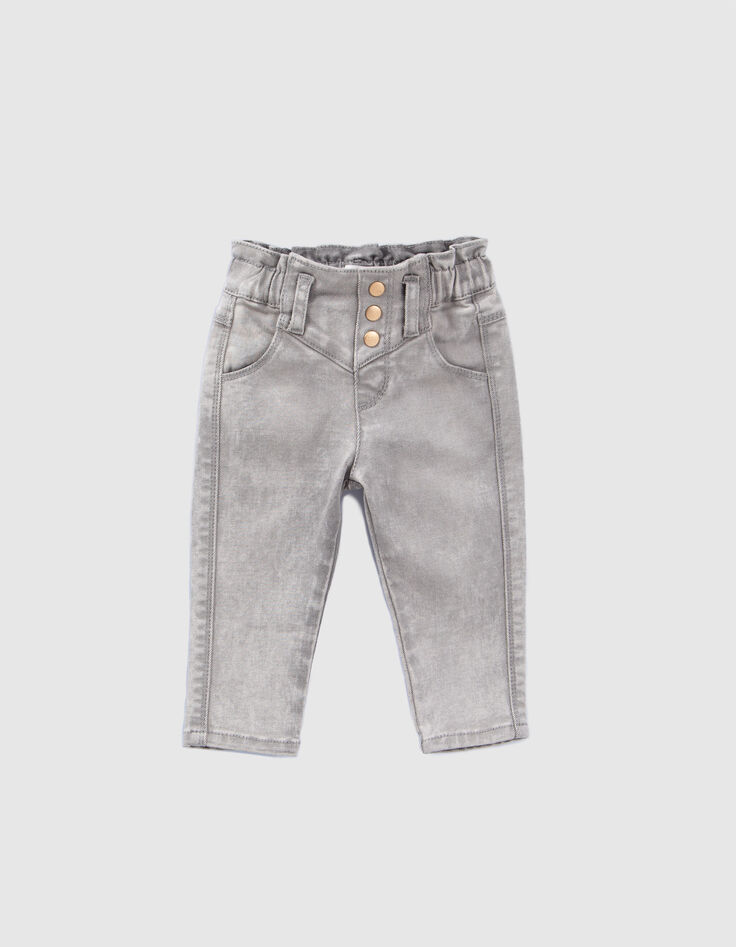 Graue Jeans mit Gummizug für Babymädchen-1