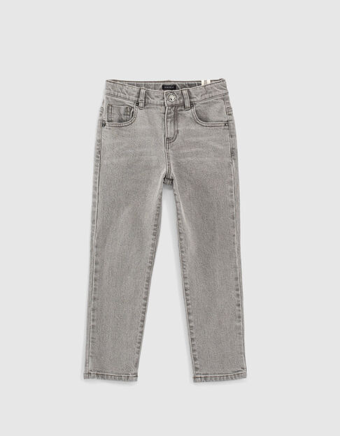 Grey Bleached Tapered-Jungenjeans