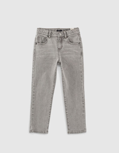 Tapered grey bleached jeans jongens - IKKS