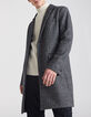 Manteau noir à carreaux Homme-2