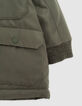 Baby Boy khaki nylonbeschichteter Parka-4