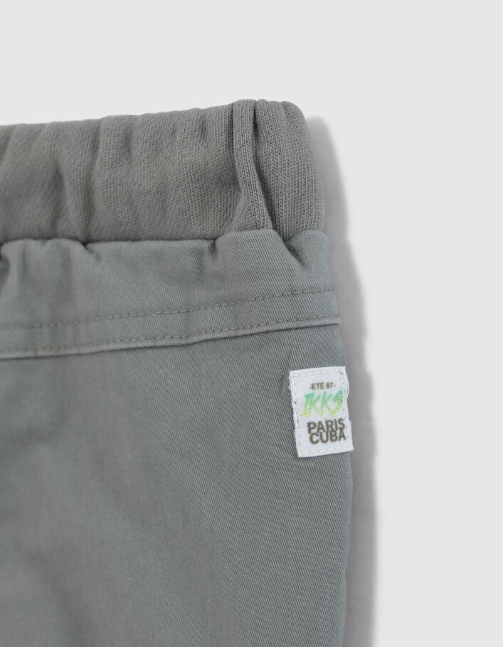 Khaki CARGO-Hose aus Mischgewebe für Babyjungen - IKKS